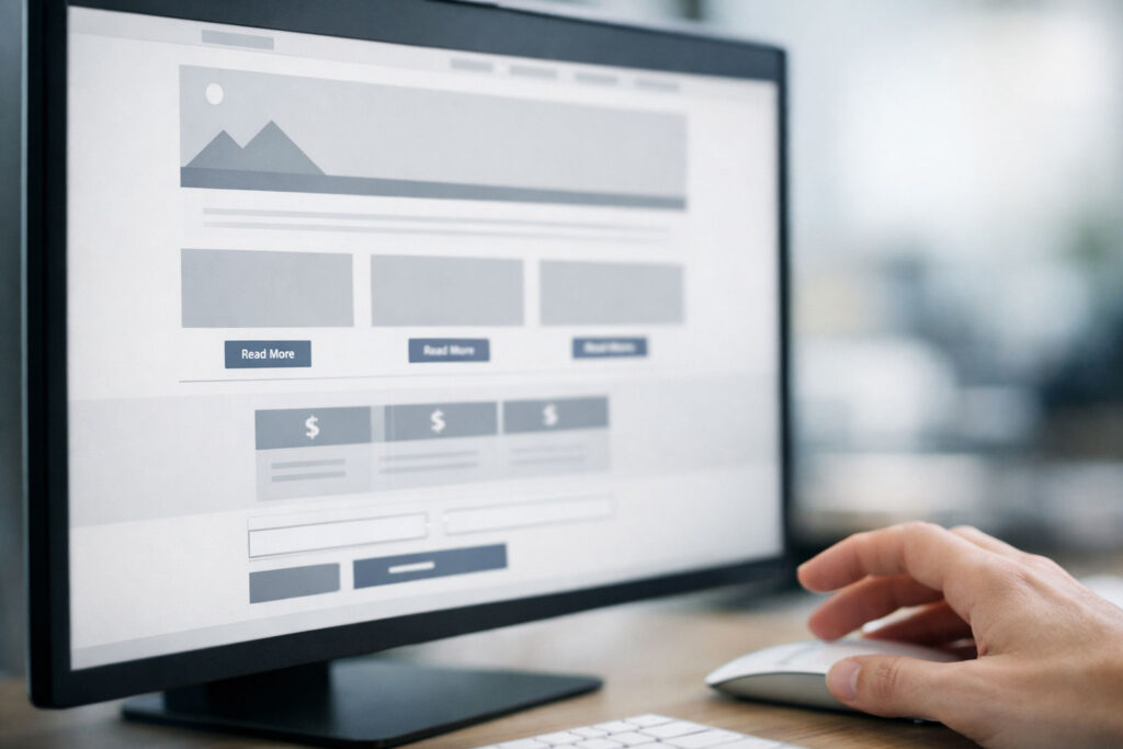 Structural hesitation in website design causing low conversions