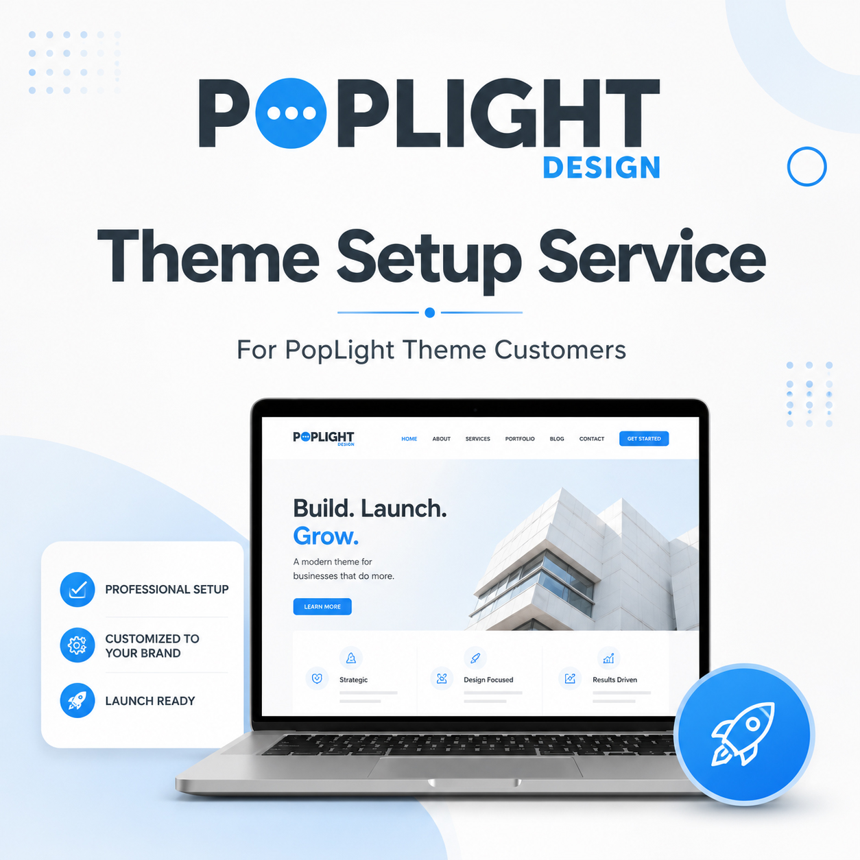 Theme Setup Service for PopLight Theme Customers